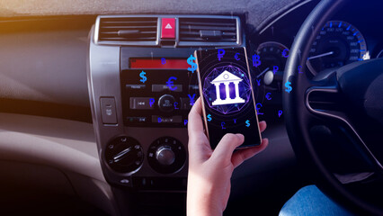 Currency Exchange Concepts and Interbank Payments, use to money transfer global business FinTech Finance Technology Online Banking, online banking interbank payment concept.