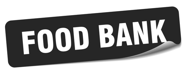 food bank sticker. food bank label