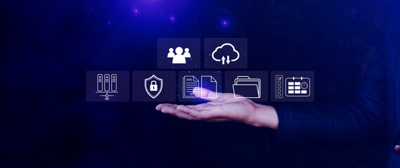 Document Management System DMS for document management concept online document database digital...
