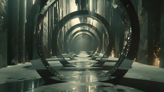 An everchanging maze of mirrors and illusions reflecting the innermost desires and fears of those who enter the vortex.