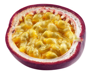 Passionfruit isolated on white background, full depth of field