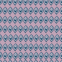 Leaves Pattern. Purple Colored Background. Summer Exotic Design with for Fabric, Fashion Textile, Wallpaper. Vector