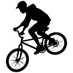 Obraz premium bmx silhouette