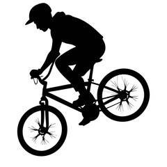 Naklejka premium bmx silhouette