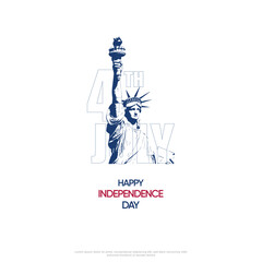 fourth of july happy independence day of United States vector illustration