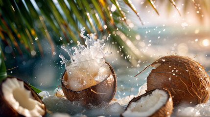 fresh coconut drink