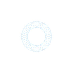 An abstract transparent circular spiral shape design element.