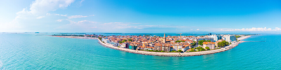 City of Grado, Italy, in summer at sunset