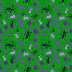 Medicine seamless bacteria pattern for wrapping paper and fabrics and linens