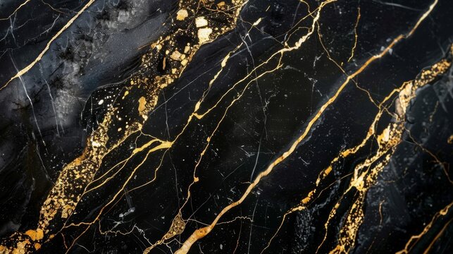 Luxurious black and gold Marble granite texture, Marble stone background. Abstract surface design