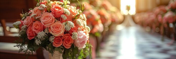 Romantic Wedding Ceremony with Bride and Groom Exchanging Vows