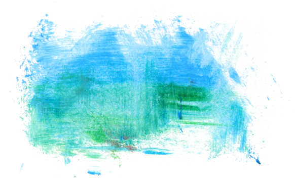 Grunge brush strokes oil paint isolated on white background