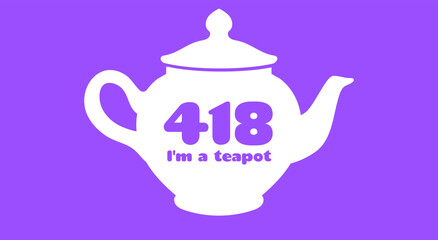 418 I'm a teapot error. Vector layout web template