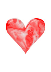 red heart marbled with 3D effect, modern abstract design, popular symbol of love