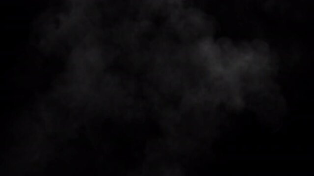 Fast rising smoke puff wipe or transition or reveal, 30p WITH ALPHA CHANNEL for transparent background