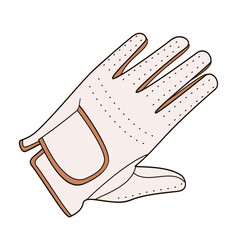 golf glove color vector illustration