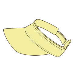 yellow sun visor for golf players