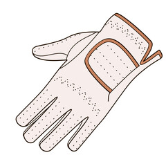 golf glove color vector illustration