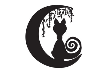 cat svg, kitty svg, cat on a rainbow, cat on a moon, cat on a crystal ball, cute cat SVG, cat head, cat face, funny cats, cat silhouette, crazy cat love, files for cricut

