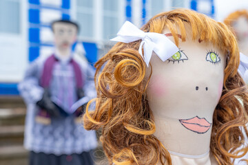 Maios, human representation of fabric dolls, wedding party, tradition from the island of Terceira-Azores-Portugal.