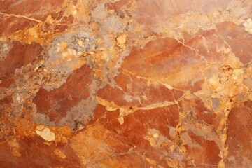 Brown and orange abstract marble with gold veins natural background. Closeup of granite stone. Texture for design ceramic tile, card, banner, poster