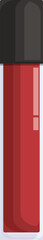 Red lip gloss is standing on a white background, adding a touch of color to the scene