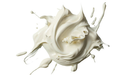 Cream on white background