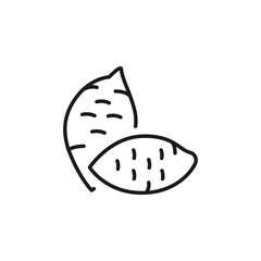 Sweet Potato icon. Simple sweet potato icon for social media, app, and web design. Vector illustration