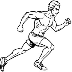 Fototapeta premium runner in action