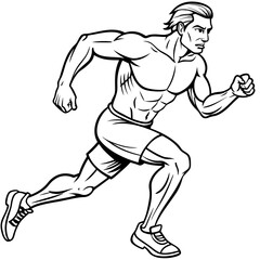 illustration of a running person