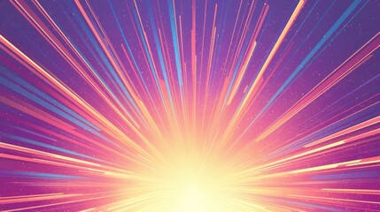 Obraz premium Colorful Radial Sunburst Light Background
