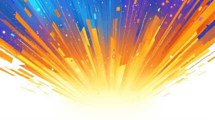 Bright Shining Lines in a Colorful Radial Sunburst