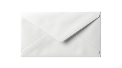 White postal envelope, message, on white background
