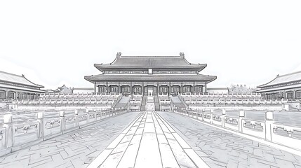 illustration, vector, architecture, landmark, travel, outline, famous, building, drawing, line, tourism, tower, design, monument, paris, art, isolated, construction, city, landscape, panorama, poster,