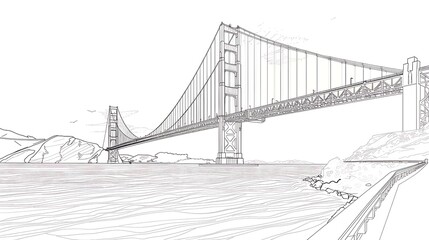 Obraz premium illustration, vector, architecture, landmark, travel, outline, famous, building, drawing, line, tourism, tower, design, monument, paris, art, isolated, construction, city, landscape, panorama, poster,