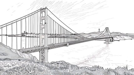 Obraz premium illustration, vector, architecture, landmark, travel, outline, famous, building, drawing, line, tourism, tower, design, monument, paris, art, isolated, construction, city, landscape, panorama, poster,