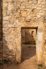 Obraz premium Europe, Greece, Crete, Chania, Aptera. Urban and political center of ancient Aptera. Roman ruins. Roman bath.