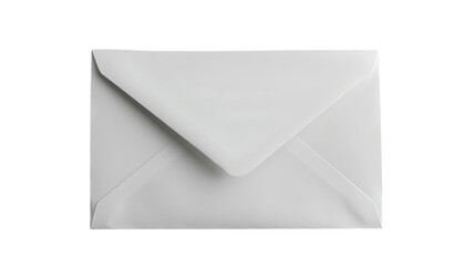 White postal envelope, message, on white background