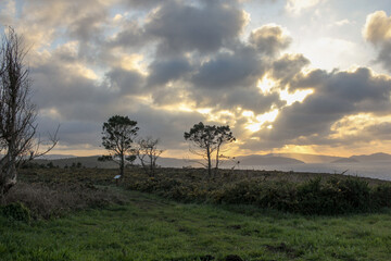 sunset in the Cantabrian coast
