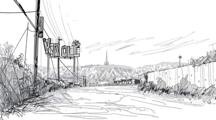 Fototapeta premium illustration, vector, architecture, landmark, travel, outline, famous, building, drawing, line, tourism, tower, design, monument, paris, art, isolated, construction, city, landscape, panorama, poster,