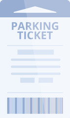Parking ticket is being displayed, indicating a fine for illegal parking