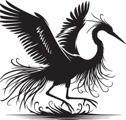 Obraz premium Beautiful blue heron silhouette
