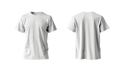 Fototapeta premium White men's t-shirt on white baclkground