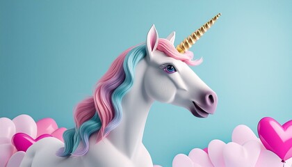 unicorn in 3d