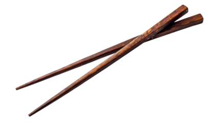 Chopsticks, wooden chopsticks on white background 