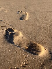 footprints in sand