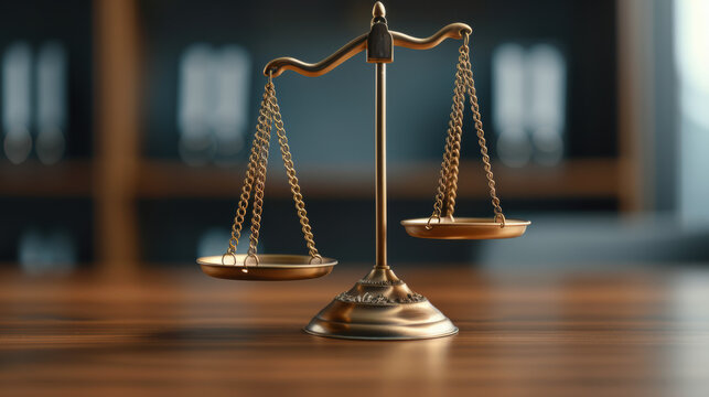 A gold scale with two scales on it