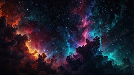 Obraz premium Beautiful wallpaper dark space with rays of light