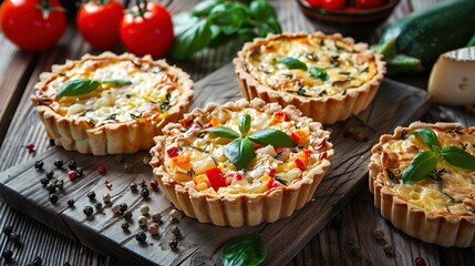 Appetizing Savory Tarts with Fresh Herbs