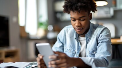 man texting on phone. man shopping online